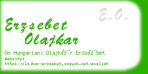 erzsebet olajkar business card